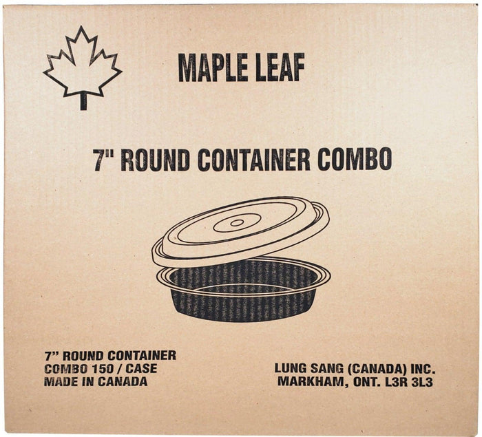 Maple - 7" Plastic Container Set - Black