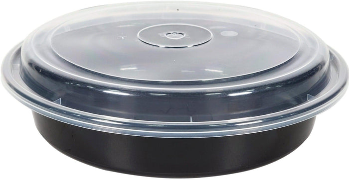 Maple - 9" Round Plastic Container Set - Black