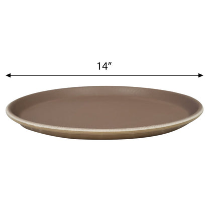 Round 14" Non-Slip Server's Tray - NSF - 1400CT-BR