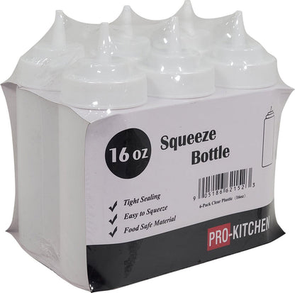 Pro-Kitchen - 16oz Squeeze Bottle - Standard - Clear - QY410C