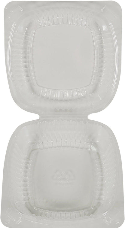 Pactiv - 5" Hinged Plastic Container - Clear - 5 1/4x5 1/4x2 1/2 - YC18-1050