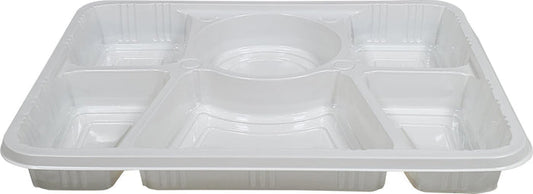 6 Compartment - Thali Tray - 50 ct