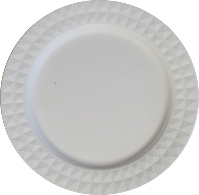 Eco-Craze - 9" Diamond Round Plate - Bagasse