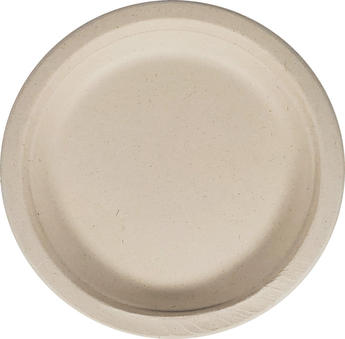 Eco-Craze - 7" Natural Round Plate - Bagasse