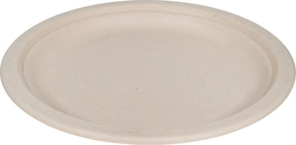 Eco-Craze - 9" Natural Round Plate - Bagasse