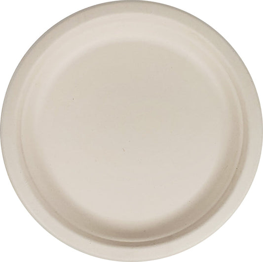 Eco-Craze - 9" Natural Round Plate - Bagasse