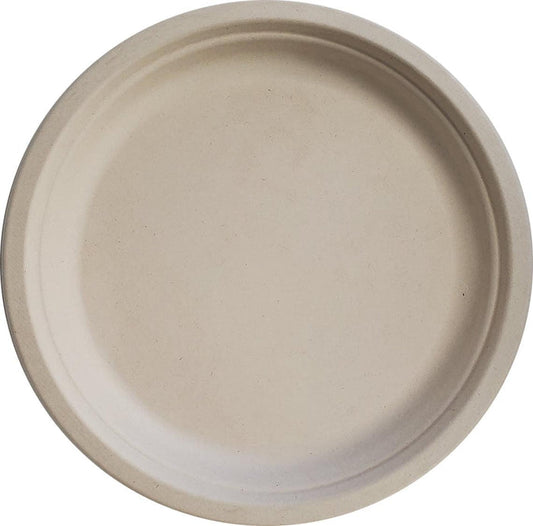 Eco-Craze - 10" Natural Round Plate - Bagasse