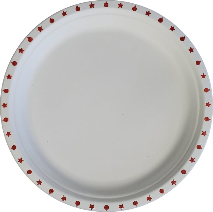 Eco-Craze - 10" Printed Round Plate - Bagasse