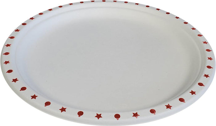 Eco-Craze - 10" Printed Round Plate - Bagasse