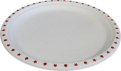 Eco-Craze - 10" Printed Round Plate - Bagasse