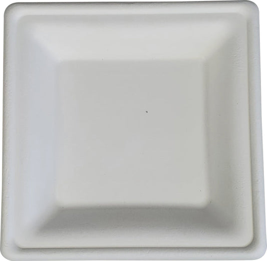 Eco-Craze - 8" Deep Square Plate - Bagasse