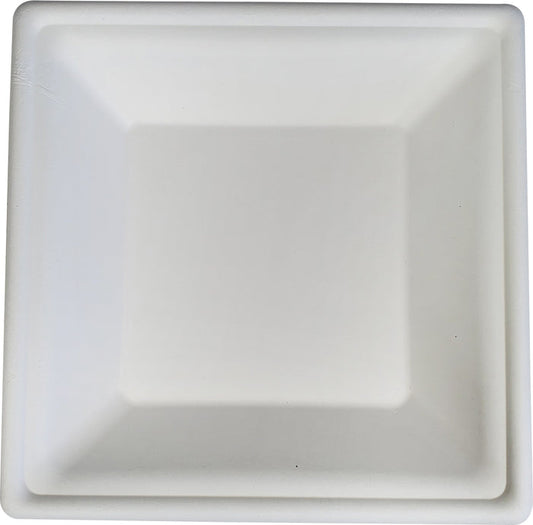 Eco-Craze - 10" Deep Square Plate - Bagasse