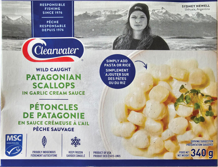 Clearwater - Scallops / Garlic Sause - Reday to Cook - 12 oz pt