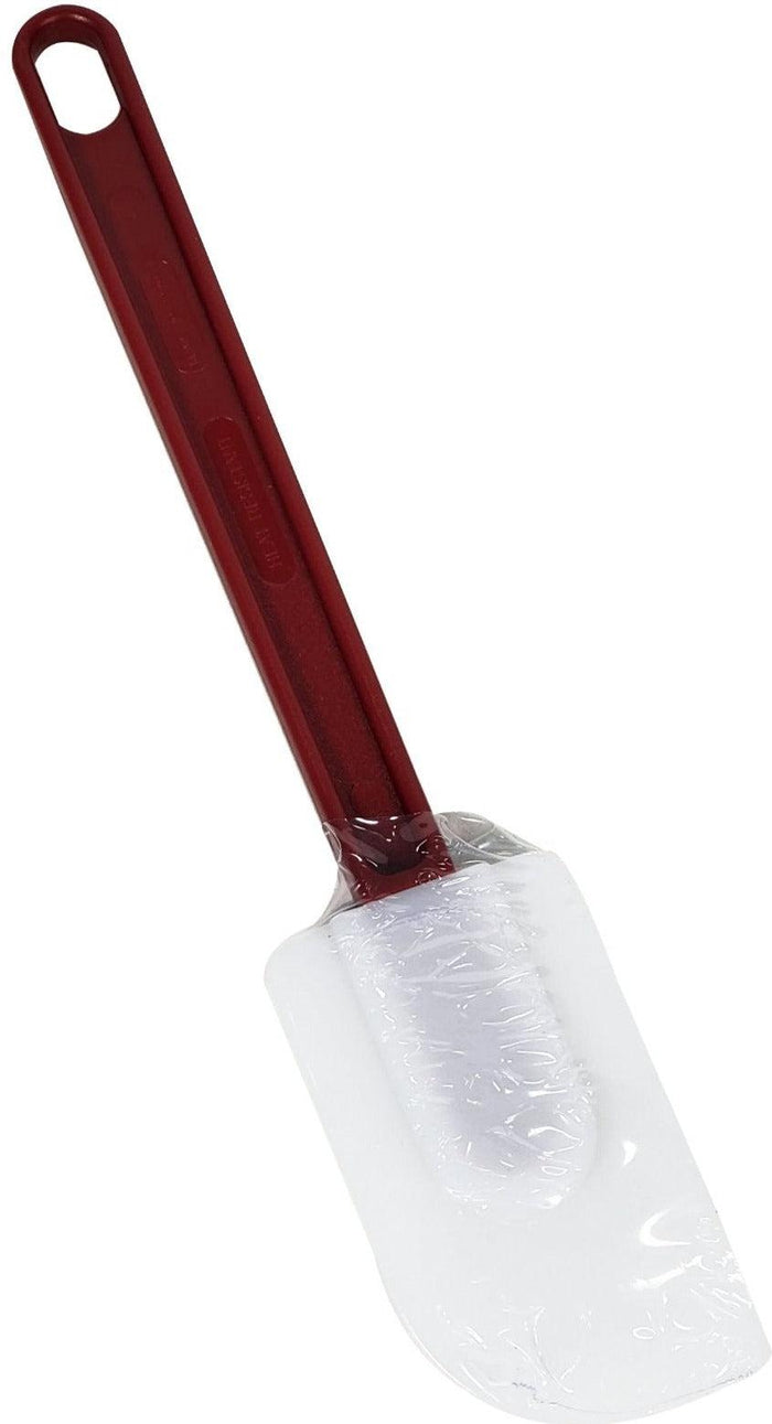 Silicone Scraper - 10" Flat Blade - High Heat Red Handle