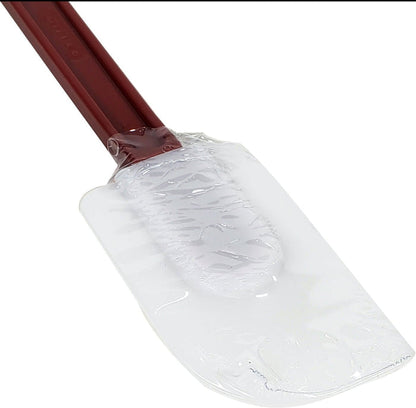 Silicone Scraper - 10" Flat Blade - High Heat Red Handle