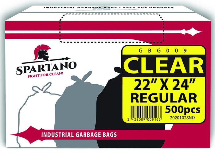 Spartano - Garbage Bags - Regular - Clear - 22"x24"