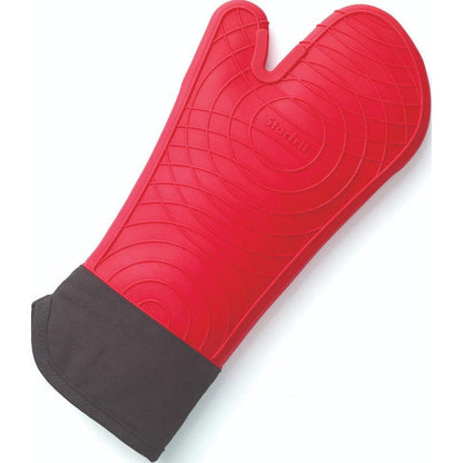 Starfrit - Silicone Oven Mitt - 15" - Cotton Lining - Red