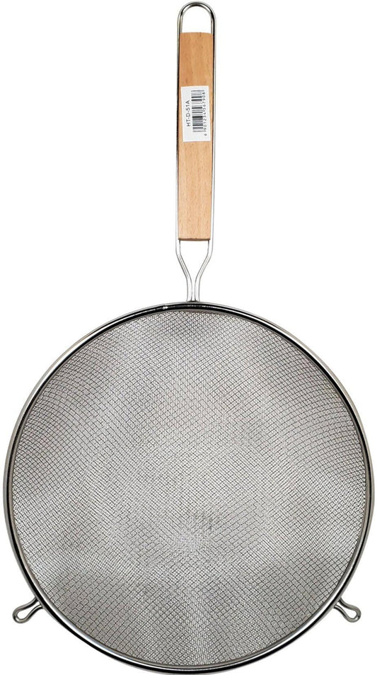 Strainer - Double Mesh 11" - Wood Handle - HTD51A