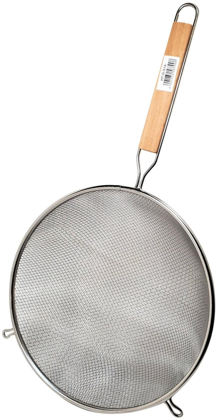 Strainer - Double Mesh 11" - Wood Handle - HTD51A