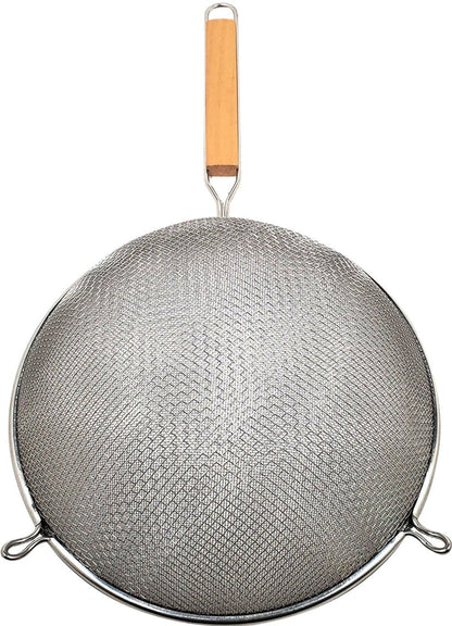 Strainer - Double Mesh 11" - Wood Handle - HTD51A