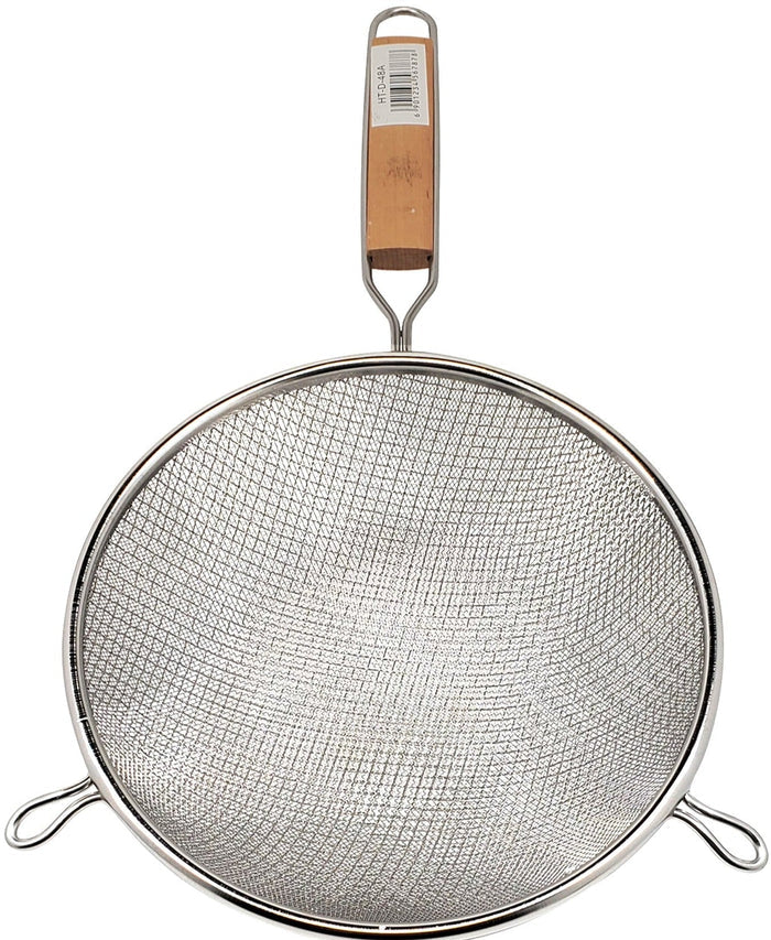 Strainer - Double Mesh 7.5" - Wood Handle - HTD48A