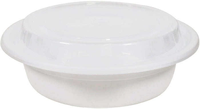 Value+ - 6" Plastic Container Sets Round - White - 918W