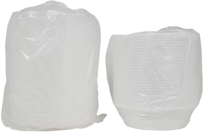 Value+ - 6" Plastic Container Sets Round - White - 918W