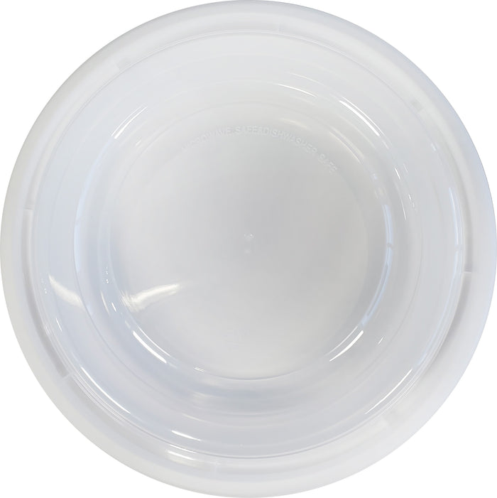 Value+ - 7" Round Plastic Container - White - 923W