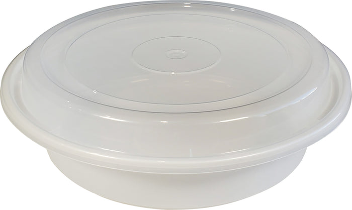 Rhino - Heavy 9" Round Combo Container - White