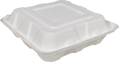 CLR - Chartland - Bagasse Foodbox Clamshell - 8x8" - 1 Comp.