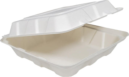 CLR - Chartland - Bagasse Foodbox Clamshell - 8x8" - 1 Comp.