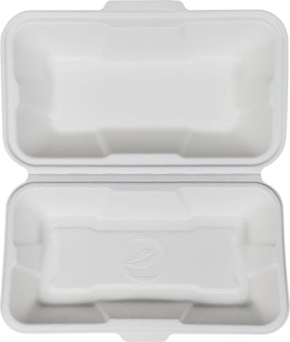 Eco-Craze - Hot Dog - 8.45"x4.72"x2.77" - Bagasse Hinged Container