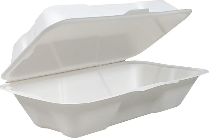 Eco-Craze - Hot Dog - 8.45"x4.72"x2.77" - Bagasse Hinged Container