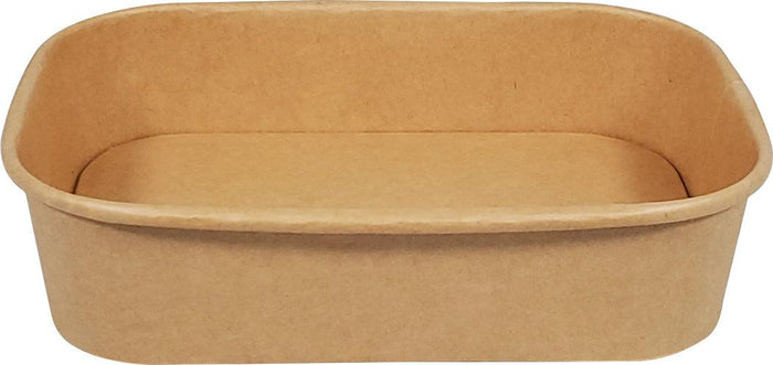 Eco-Craze - Kraft PE-Lined Paper Container - Rectangular - 500ml - SR-500K