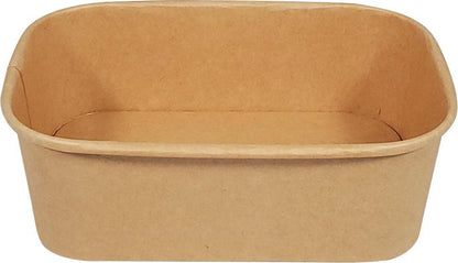 Eco-Craze - Kraft PE-Lined Paper Container - Rectangular - 750ml - SR-750K