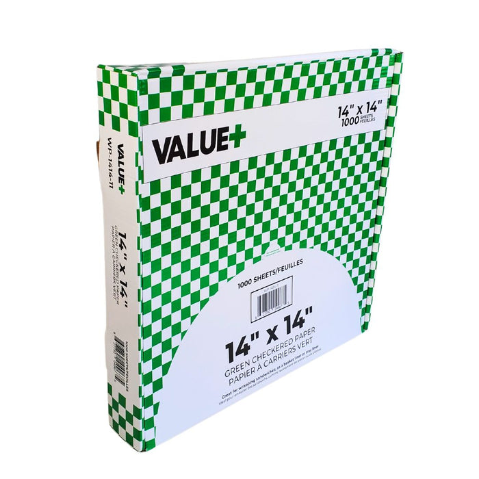 Value+ - Checkered Sheets - Green - 14"x14"