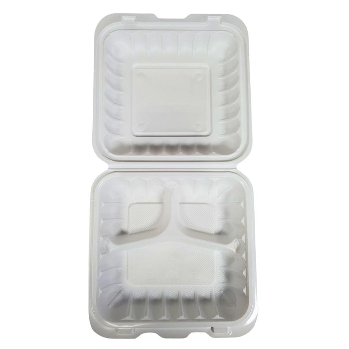 CLR - Eco-Craze - PP-881W-VH - PP Hinged Cont. - 8x8x2.9" - White