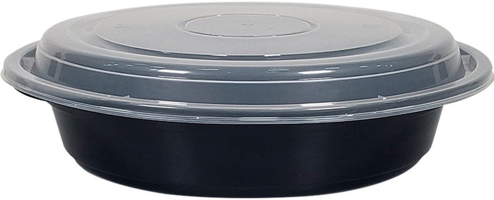 LR - Plastic Container 30oz/8" Round - White - JR-30W