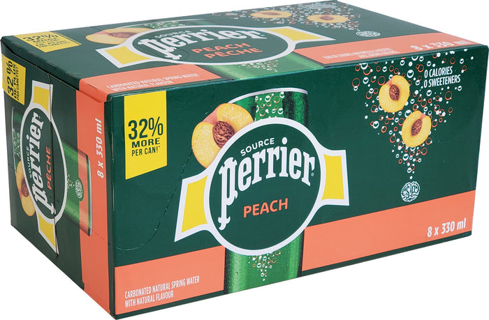 Perrier - Water - Peach - Slim Cans