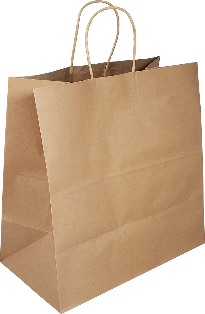 XC - 13x7x13" Kraft Paper Bags w/Handle