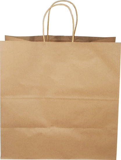 XC - 13x7x13" Kraft Paper Bags w/Handle