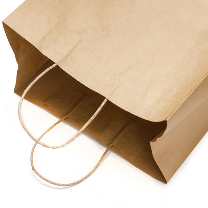 Prime Bags - Self Adhesive Paper Bags with Twisted Handles - 13x7x13