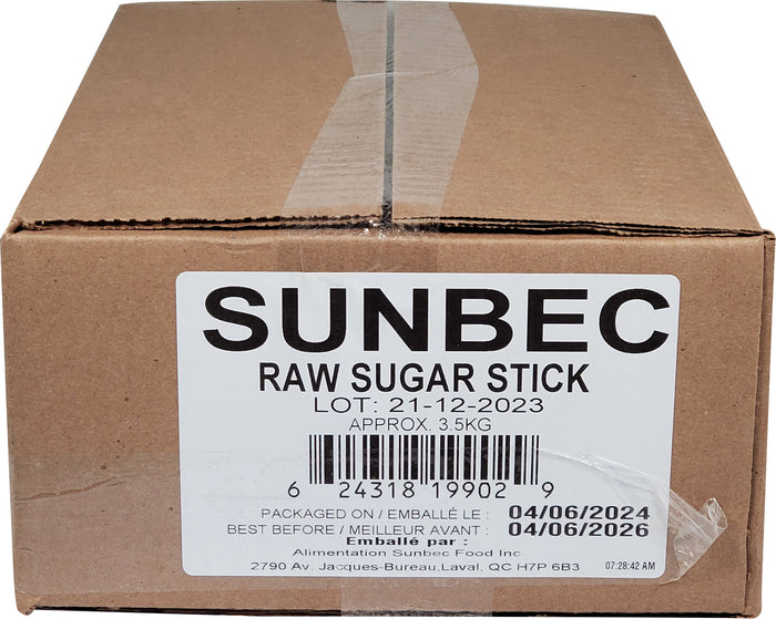 Sunbec - Raw Sugar Sticks - Brown - 1000 ct