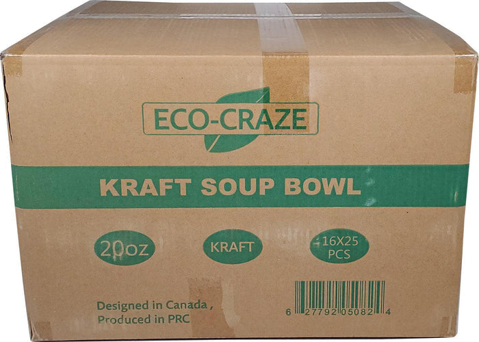 Eco-Craze - 20oz Kraft Soup Bowl